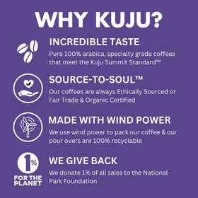 Kuju Coffee nitro-flushed packets seal freshness for backpacking