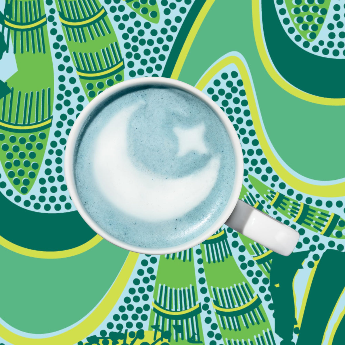 Vegan-friendly vanilla lavender latte ready to mix for a dairy-free treat