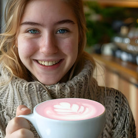 Bright hibiscus note in Kuli Kuli Latte conveys fruity flavor appeal.