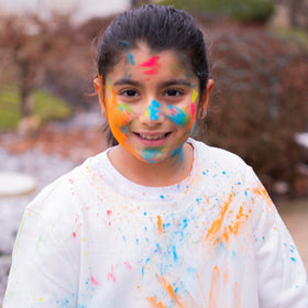 Kulture Khazana Holi color powder in lawn-friendly formula for green spaces.