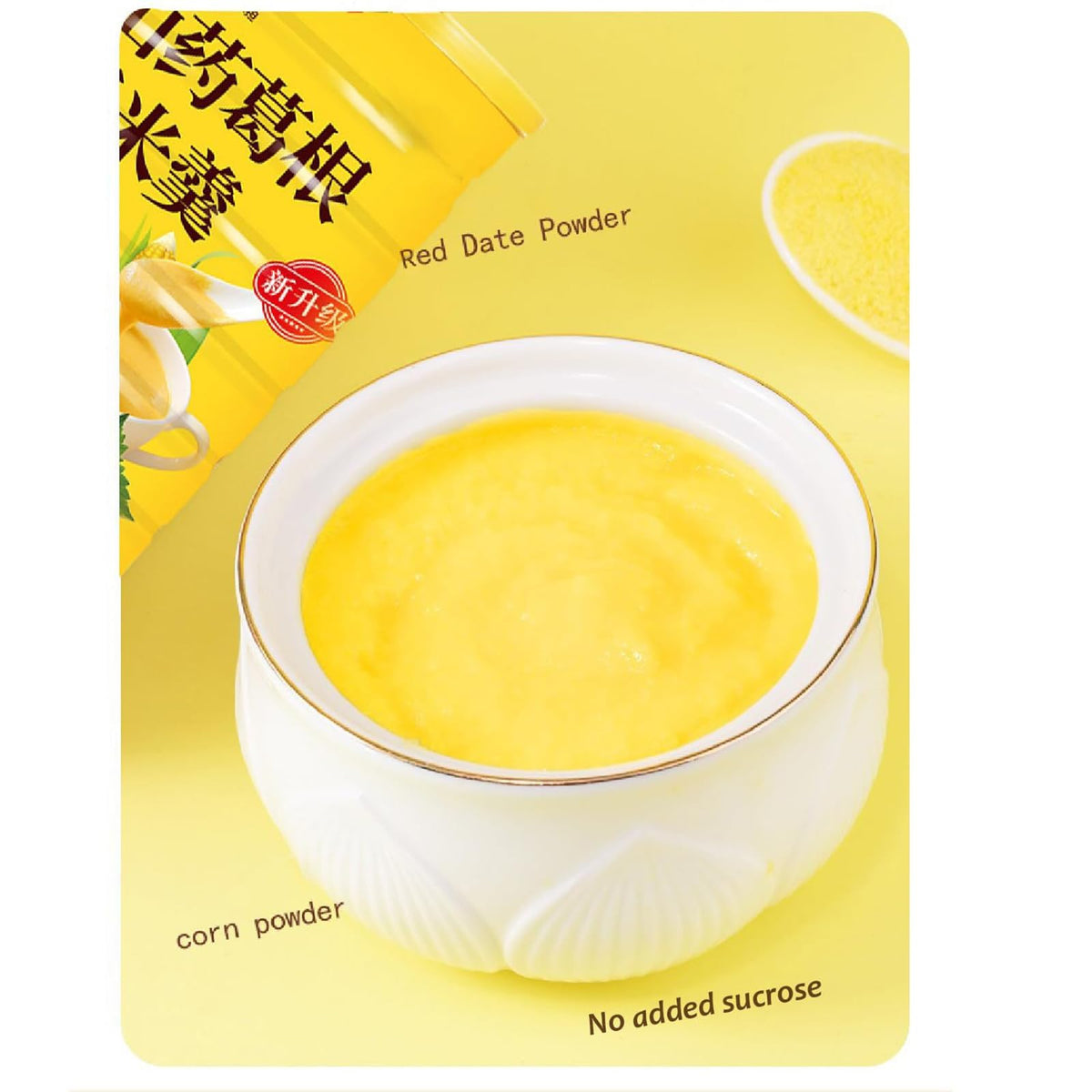 kunbry steaming cup of corn soup ready to enjoy