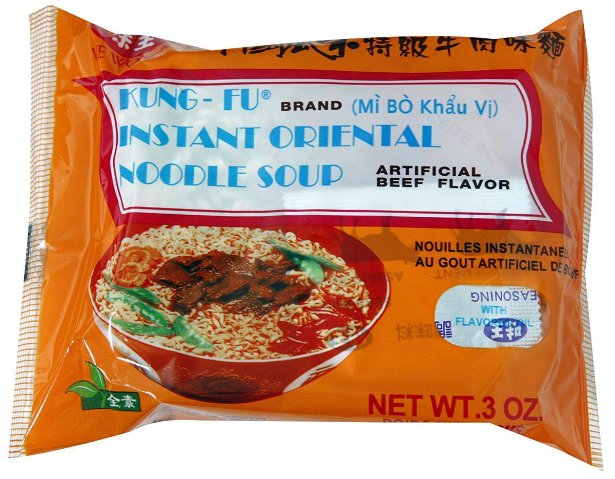 Kung Fu Oriental Style Beef Noodle pack—beef flavor for quick weeknight meals.