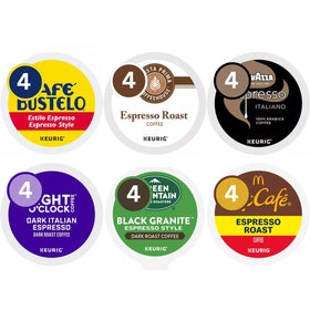 KUPIX Espresso Style Dark Roast K-Cups assortment for Keurig brewers ready for morning rituals