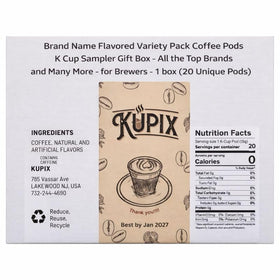 KUPIX seasonal flavors selection provides limited-time coffee variety.