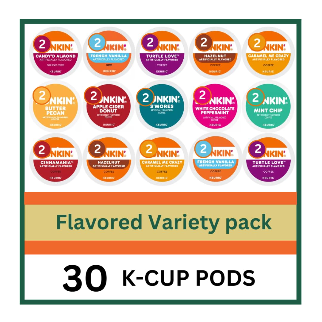 KUPIX variety pack of 30 flavored coffee pods for Keurig brewers, ideal for tasting.