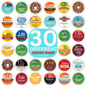 KUPIX variety-pack coffee pods box with assorted flavors for Keurig brewers.