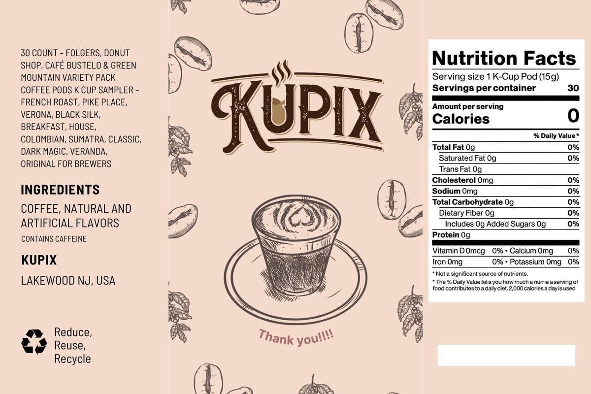 Kupix variety pack Colombian pods for a balanced, premium cup.