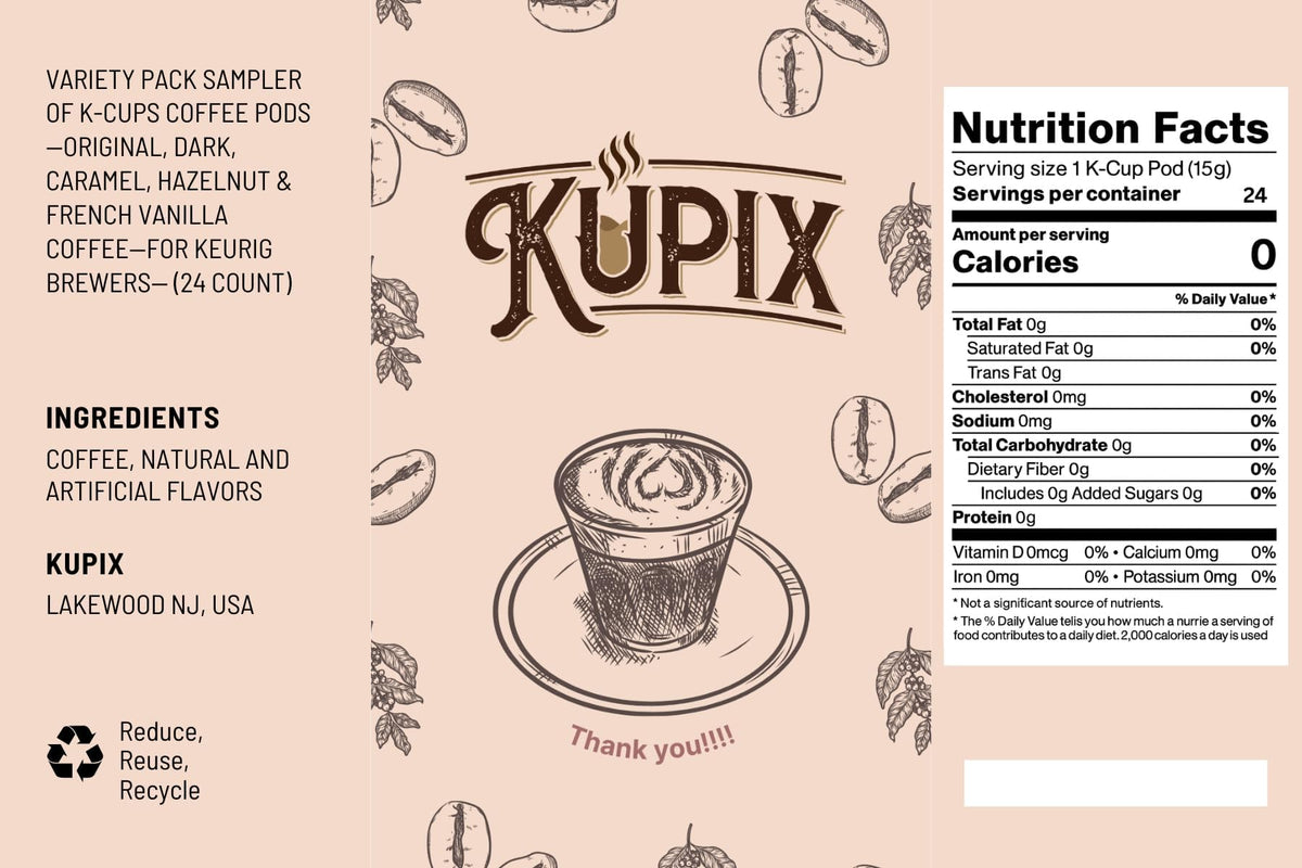 KUPIX variety pack front gift box displayed, ideal for gifting coffee lovers.