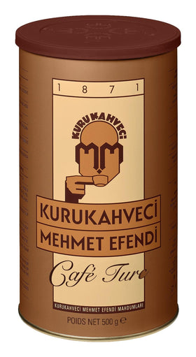 Aromas swirl in a close-up of Kurukahveci Mehmet Efendi coffee.