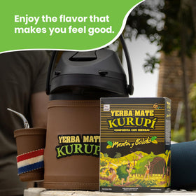 Close-up of Kurupi mate leaves for a smooth cup.
