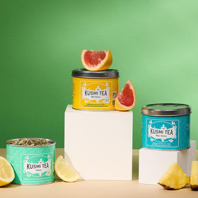 Kusmi Tea BB Detox front tin with logo signals premium organic blend.