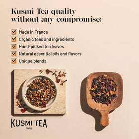 Kusmi Tea BB Detox steeping-warm-cup image demonstrates proper hot brew.