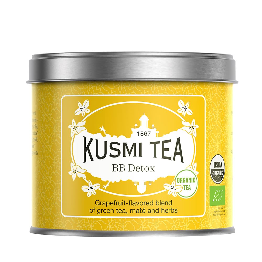 Kusmi Tea BB Detox tin front view, ideal for a daily detox ritual.
