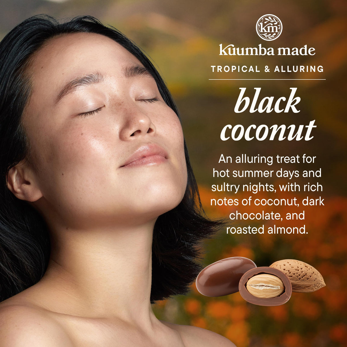 Kuumba Made Black Coconut notes evoke tropical gourmand aroma