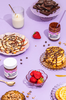 KWEEN Oat Haus Brownie Batter Granola Butter ingredients highlighted