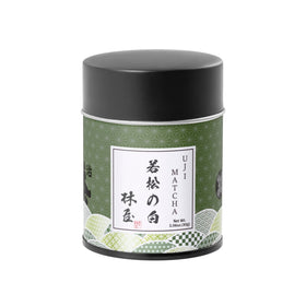 KYOHAYASHIYA matcha ceremonial jar with premium powder for authentic tea rituals.