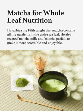 KYOHAYASHIYA Shoshin ceremonial-grade label highlights first harvest.