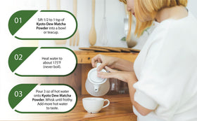 Kyoto Dew Matcha USDA Organic label signals clean, natural ingredients.