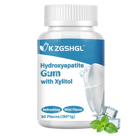 K ZGSHGL remineralizing gum with hydroxyapatite and xylitol supports enamel health and fresh breath.