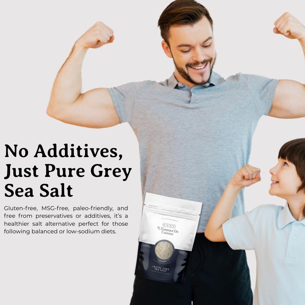 L'Essence De Cuisine grey sea salt bulk bag seal, preserves freshness for longer