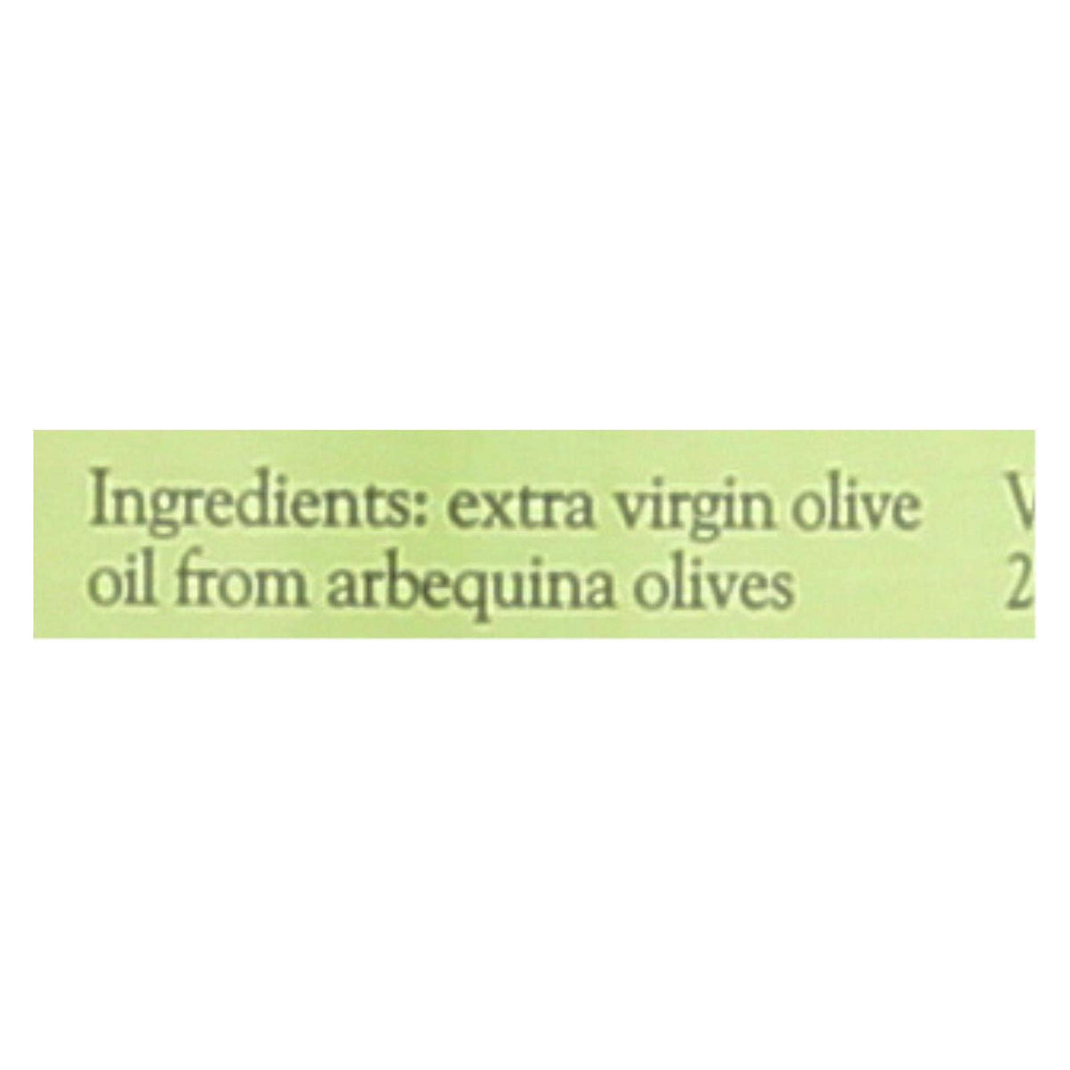 L Estornell olive oil label close-up for cosmetic use