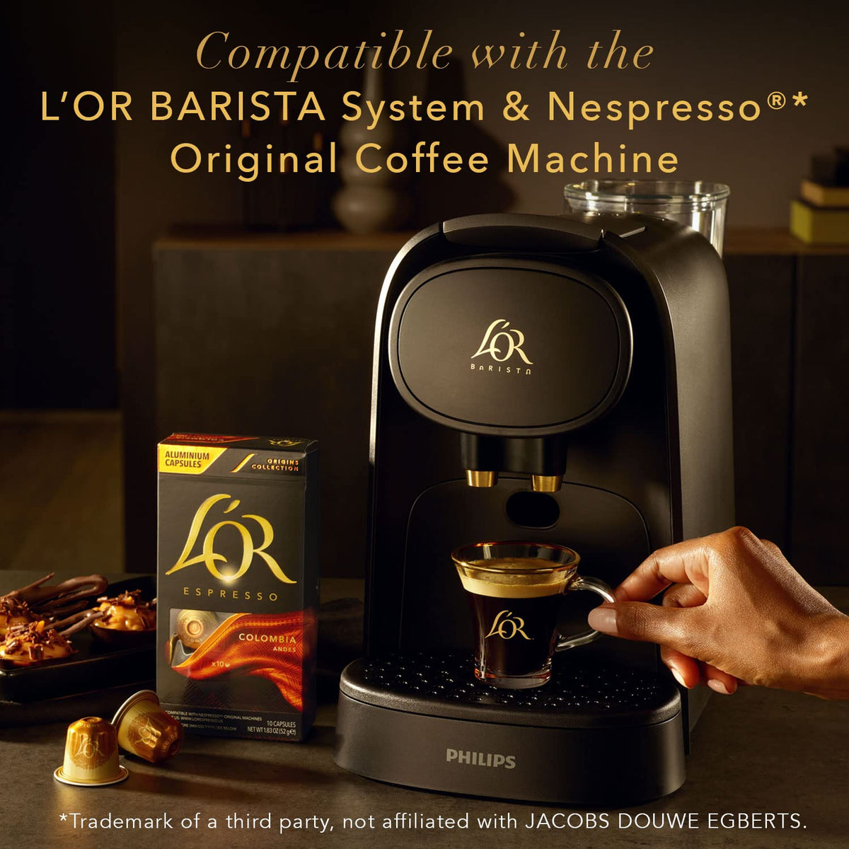 L'OR aluminum packaging preserves freshness for daily coffee rituals.