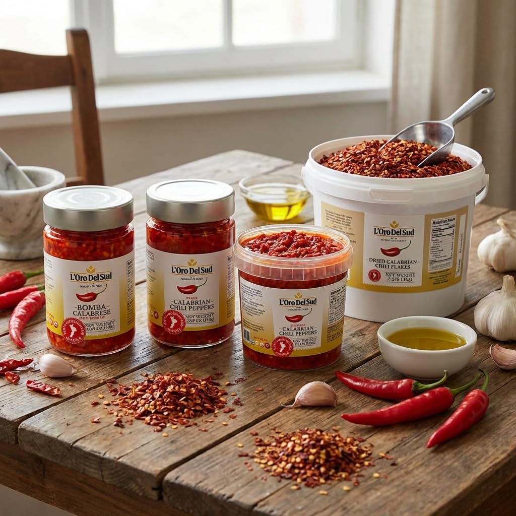 Certified authentic Calabrian peppers for reliable flavor.