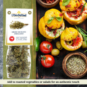 L'Oro Del Sud oregano ideal for roasting vegetables and sauces