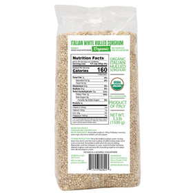 L'Oro Del Sud white hulled sorghum cooked bowl, versatile base for salads and sides