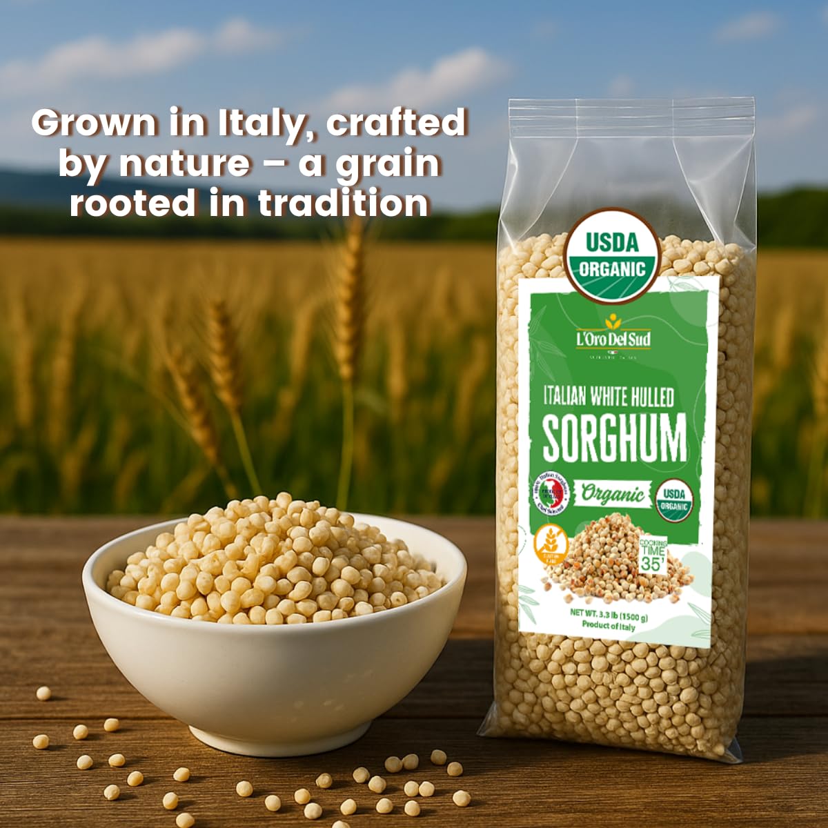 L'Oro Del Sud fiber and protein-rich grain, perfect for hearty bowls