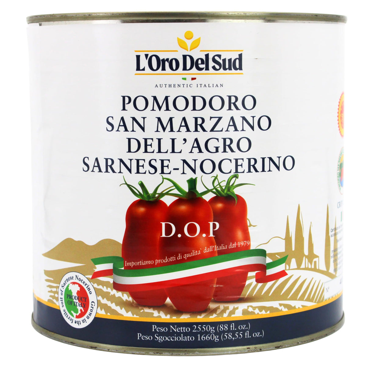 L'Oro Del Sud San Marzano DOP tomatoes in juice, ready for simmered soups