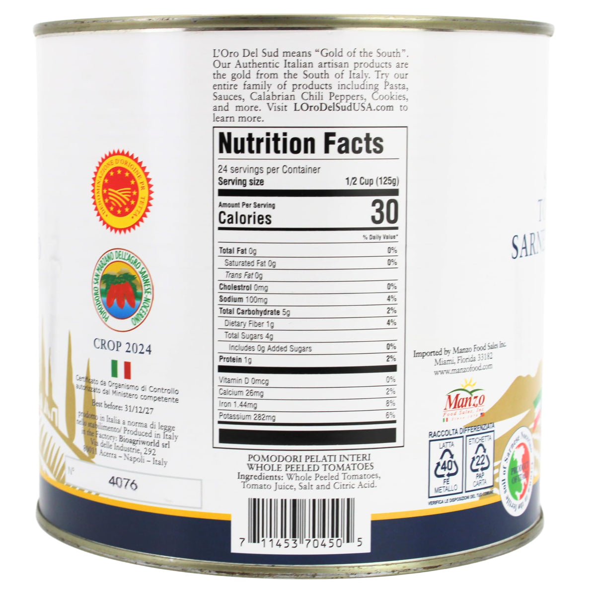 L'Oro Del Sud San Marzano DOP peeled tomatoes, effortless sauce bases