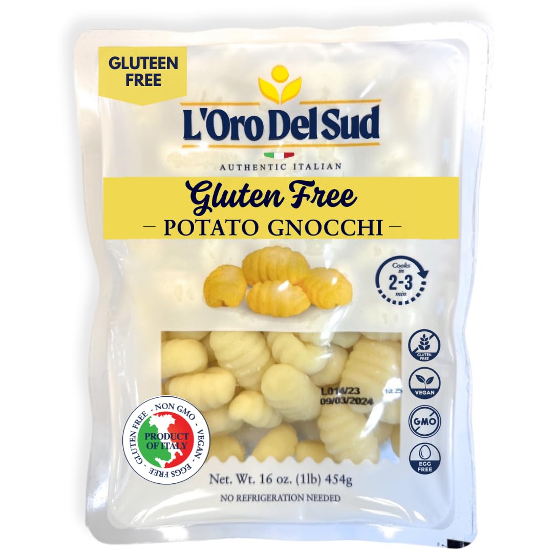 L'Oro Del Sud vegan-certified gnocchi delivers authentic Italian flavor for plant-based meals.