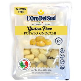 L'Oro Del Sud vegan-certified gnocchi delivers authentic Italian flavor for plant-based meals.