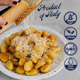 L'Oro Del Sud wheat-free and egg-free gnocchi suitable for vegan diets.