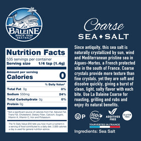 La Baleine fine sea salt jar for everyday kitchen use.