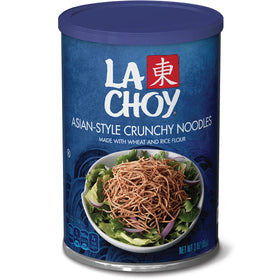 La Choy Asian Style Crunchy Noodles in a can add crispy texture to quick meals.