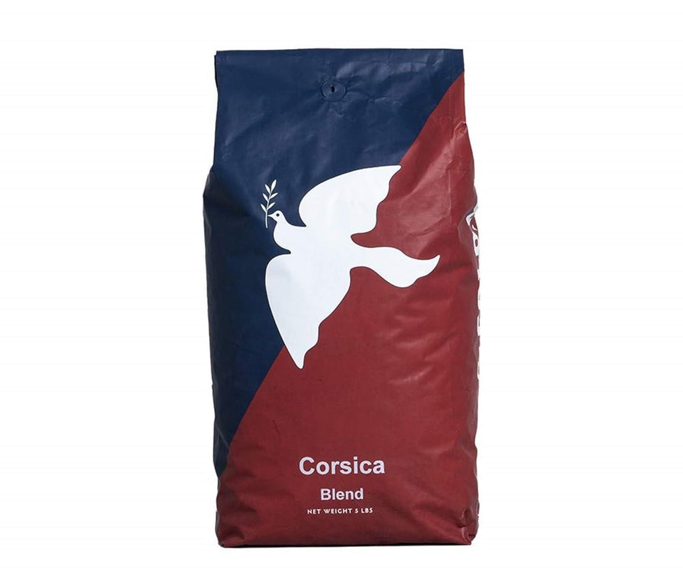 La Colombe Corsica Dark Roast front label with bold packaging and flavor notes.