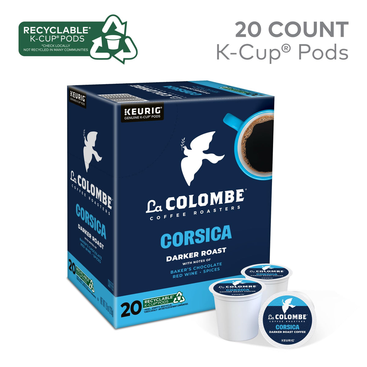 Corsica pods arranged for convenient single-serve coffee at home