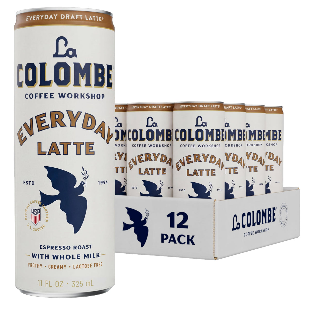 La Colombe Draft Latte can with cold brew and creamy texture for on-the-go.