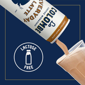 La Colombe Draft Latte ingredients milk label, highlighting dairy richness for taste.