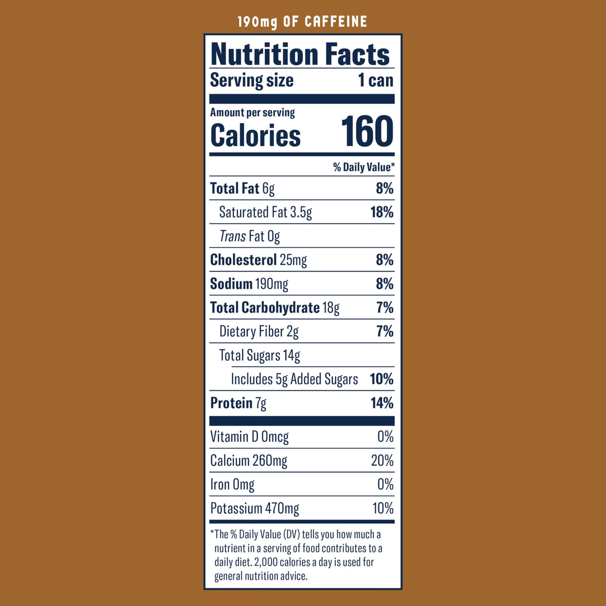 La Colombe Draft Latte nutrition info can highlight calories and vitamin D.