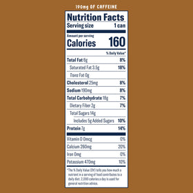 La Colombe Draft Latte nutrition info can highlight calories and vitamin D.