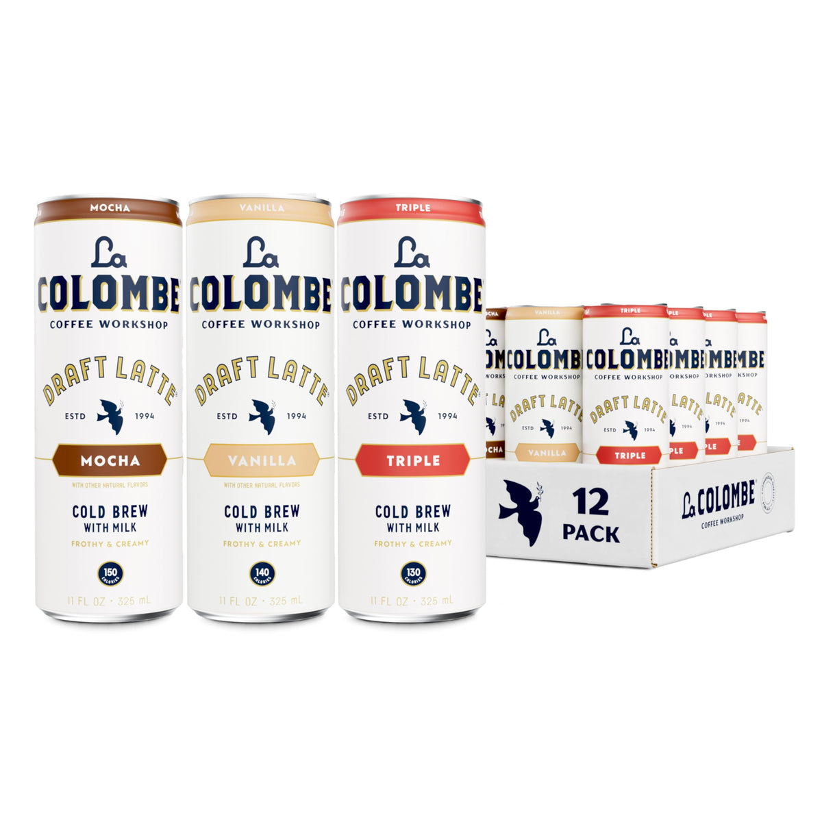 La Colombe Draft Latte Triple can delivers café-quality froth for on-the-go enjoyment.