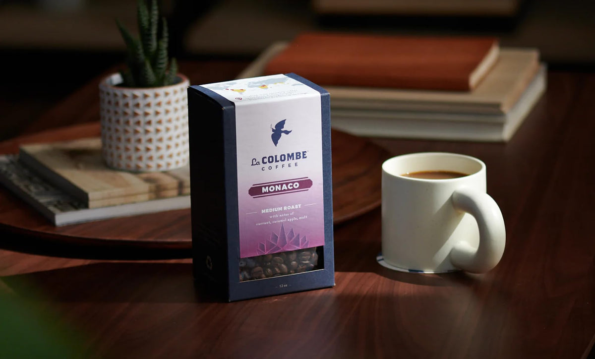 La Colombe Monaco coffee beans close-up showing quality sourcing