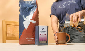 La Colombe Monaco packaging highlights sustainable materials