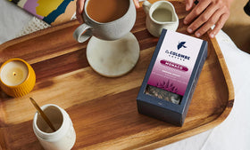 La Colombe Monaco steaming cup inviting a smooth medium roast
