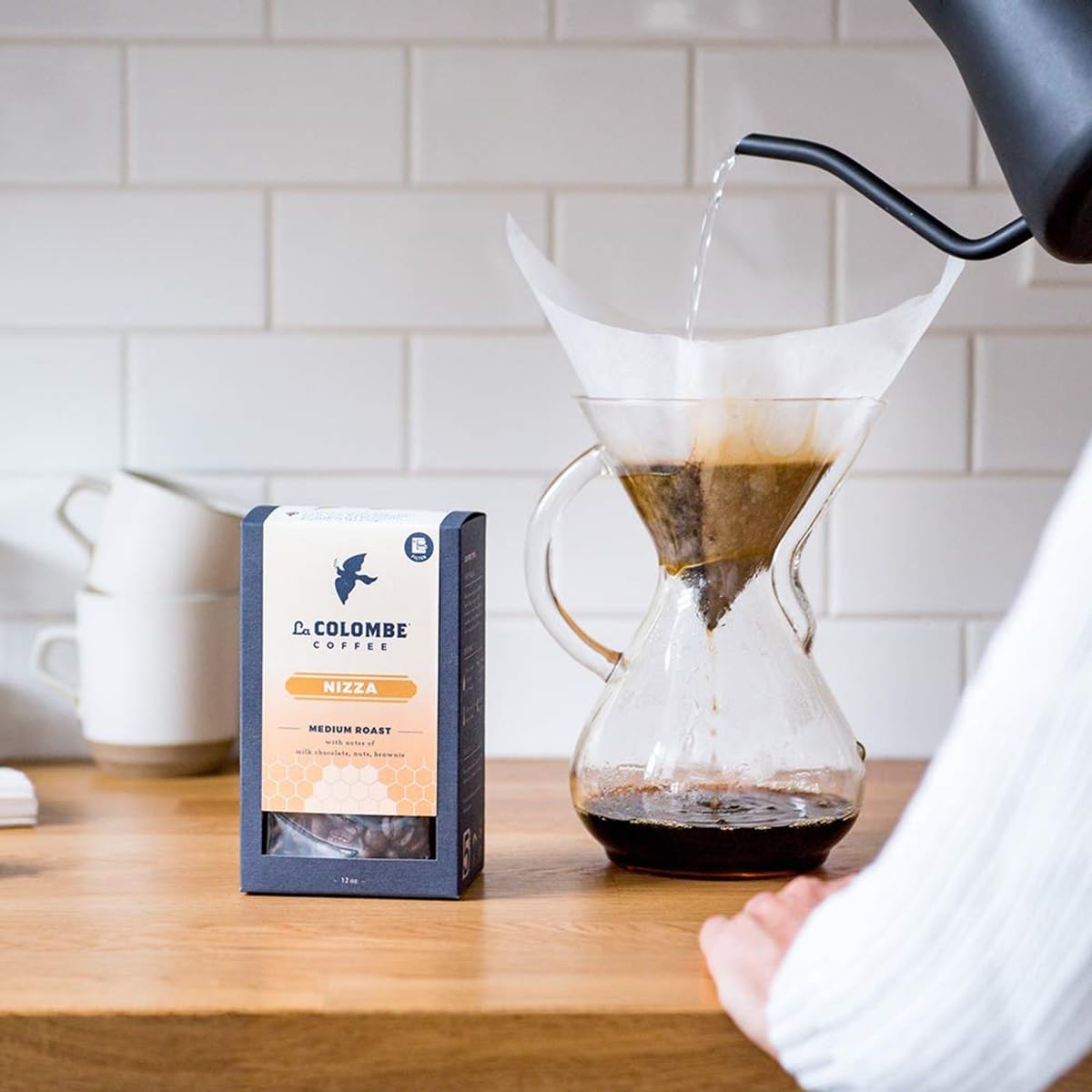 La Colombe Nizza brownie flavor accents enrich espresso or filter brewing.