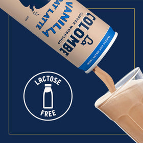 La Colombe latte frothy close-up highlights airy foam and rich oatmilk sweetness.