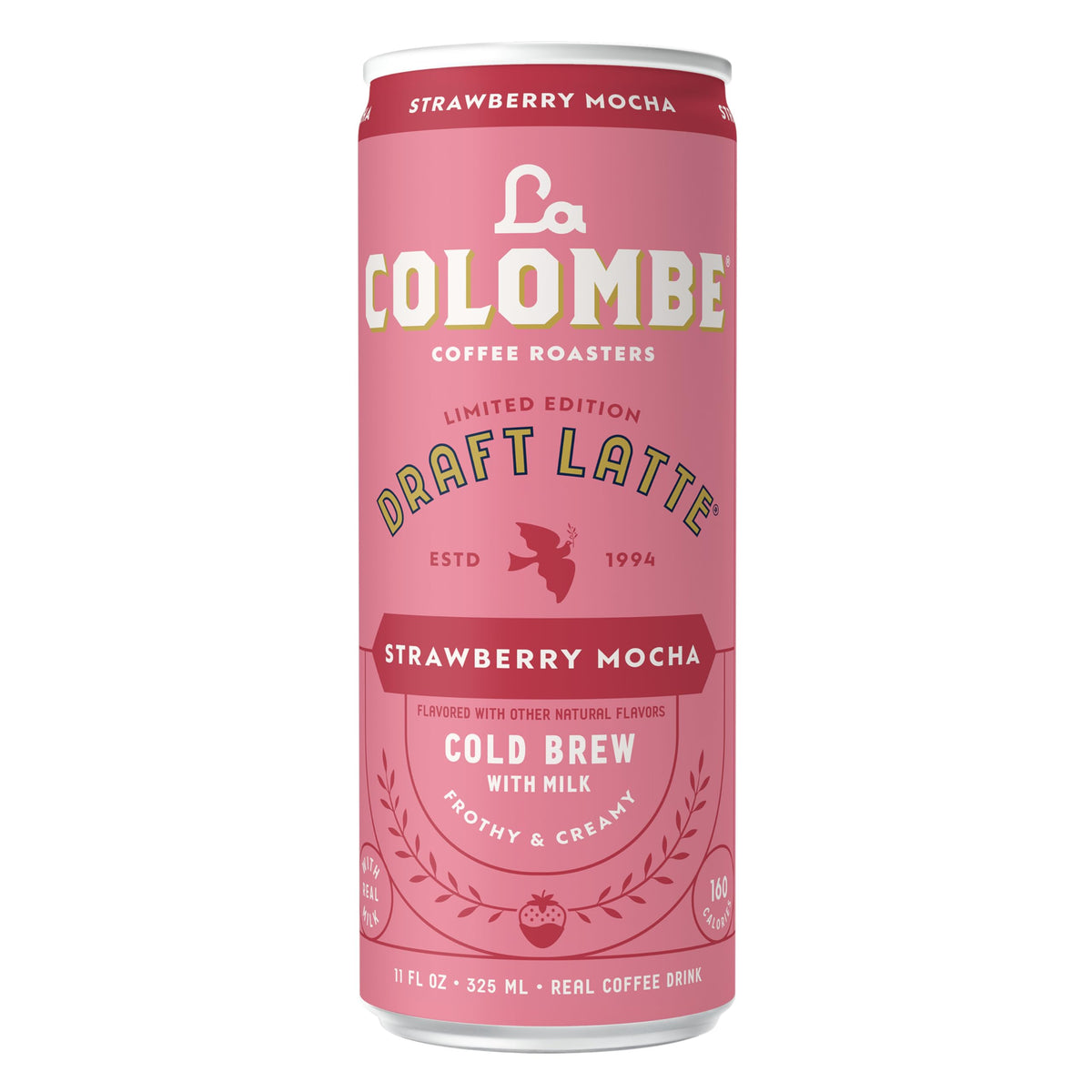 La Colombe Strawberry Mocha Draft Latte farm-fresh milk, real cold brew scene